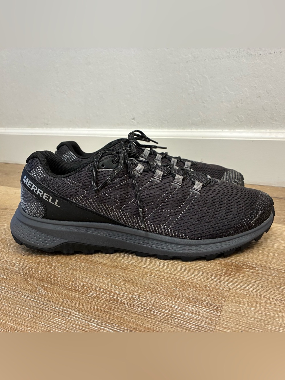 Merrell Fly Strike GTX Trail Running Shoes Feature Black Mesh Men’s US 12 EU46.5